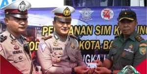 Hadiah HUT TNI ke-74, Polresta Bandar Lampung Perpanjangan SIM Gratis Bagi Personel Kodim 0410/KBL