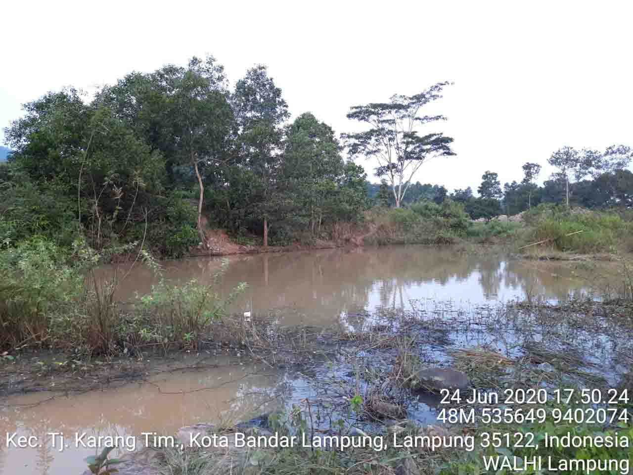 Lokasi bekas tambang yang sebabkan korban jiwa. Foto WALHI Lampung