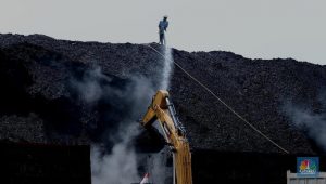 Bongkar Muat Batu bara di Terminal Tanjung Priok TO 1, Jakarta Utara. (CNBC Indonesia/ Tri Susilo)