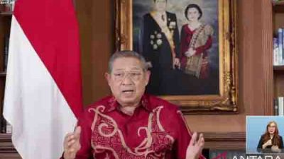 Tangkap layar Presiden ke-6 RI Susilo Bambang Yudhoyono (ANTARA/Desca Lidya Natalia)