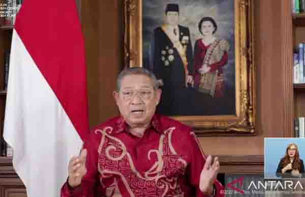 Tangkap layar Presiden ke-6 RI Susilo Bambang Yudhoyono (ANTARA/Desca Lidya Natalia)