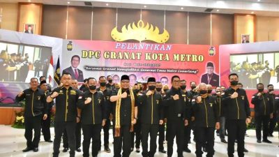 Ketua DPC GRANAT Kota Metro Wahdi dan Jajaran Pengurus Resmi Dilantik