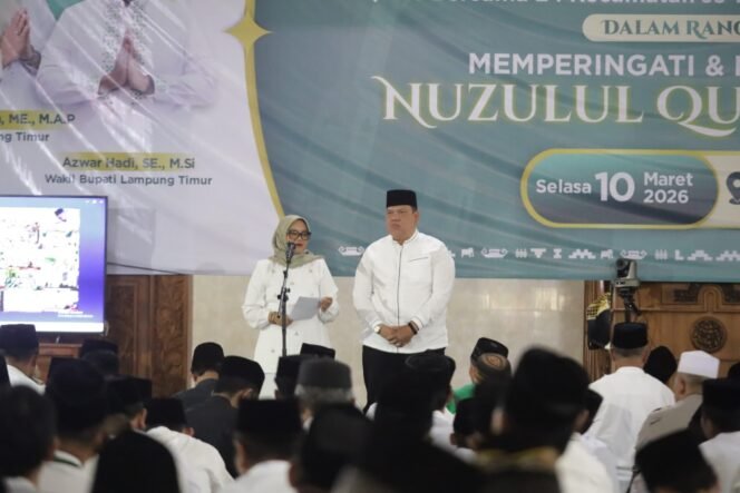 
 Lampung Timur Mengaji, Khataman Al Qur’an 100 Kali Serentak di Seluruh Kecamatan