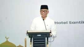 Gubernur Mirza saat buka puasa bersama pengusaha singkong dan tapioka, Rabu (11/3/2026). Foto dok