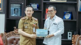 Sekdaprov Lampung Dr Marindo Kurniawan menerima audiensi Kepala BPS Provinsi Lampung, Selasa 7 April 2026. Foto dok 