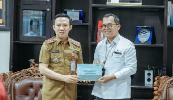 Sekdaprov Lampung Dr Marindo Kurniawan menerima audiensi Kepala BPS Provinsi Lampung, Selasa 7 April 2026. Foto dok 