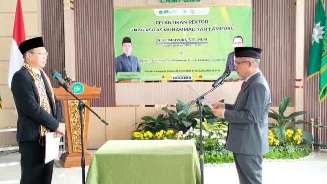 
 Dr. Marzuki Dilantik Jadi Rektor Universitas Muhammadiyah Lampung Periode 2026-2030