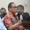 Ketua Satuan Pengendali Internal (SPI) Unila, Budiyono saat diperiksa di PN Tipikor Tanjungkarang pada 31 Januari 2023. Foto Istimewa