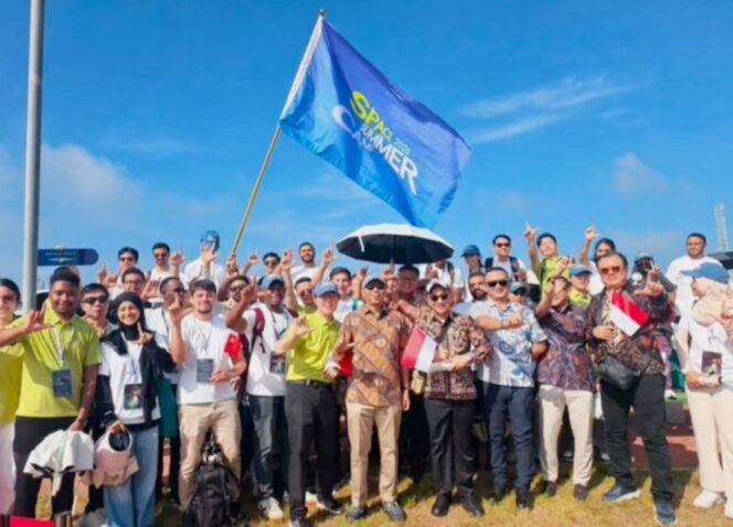 
 Gubernur Mirza menghadiri langsung peluncuran Satelit Lampung-1 di Lepas Pantai Shandong Tiongkok, Rabu (5/8/2026). Foto IST for radarcom.id