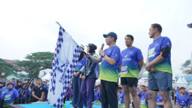 Sekdaprov Marindo Kurniawan melepas Krakatau Run 2026. Foto Istimewa 